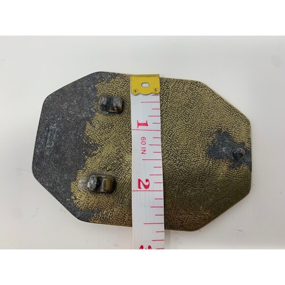 Vintage Embossed Locomotive‎ Train Brass Belt Buckle Avon - Picture 4 of 4